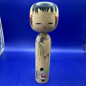 Vintage Handcrafted Wooden Kokeshi Doll